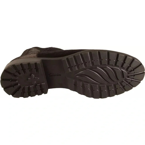 Clarks Clarkwell Demi Womens Chelsea Boot Black Interest US Size 9.5 WIDE NWOB - Picture 5 of 5